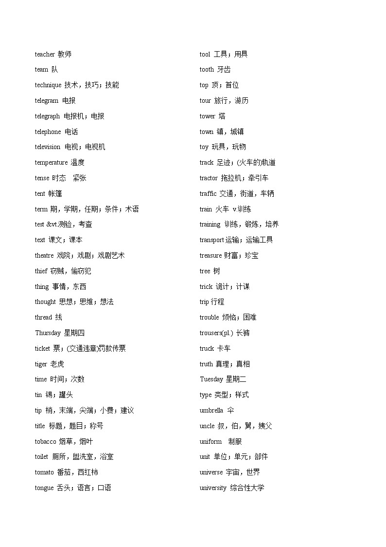 多维练01(名词05)(原卷版)-备战2022年高考英语核心词汇用法强化多维练(通用版)第2页