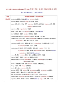 M5 Unit 3 Science and nature(讲)(学案和教案)-2022年高考英语一轮复习讲练测(新高考•江苏)