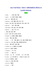 默背记04 完形填空选项词汇-2022年高考英语二轮复习之题型高频词汇默背记