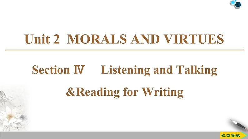 19-20 Unit 2 Section Ⅳ　 Listening and Talking &Reading for Writing第1页