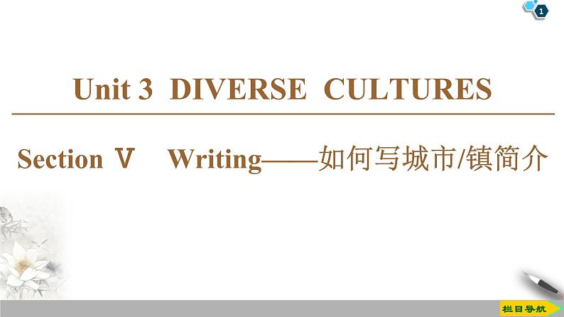 19-20 Unit 3 Section Ⅴ　Writing——如何写城市镇简介第1页