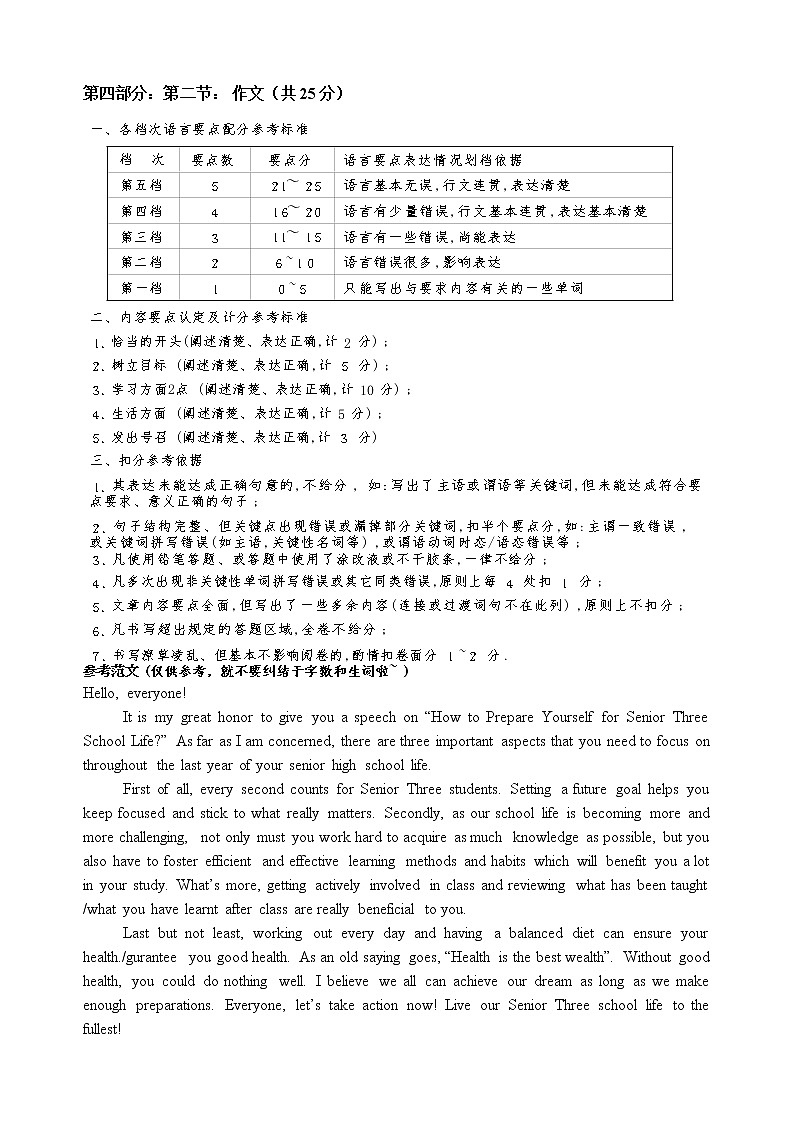 英语考试答案第2页