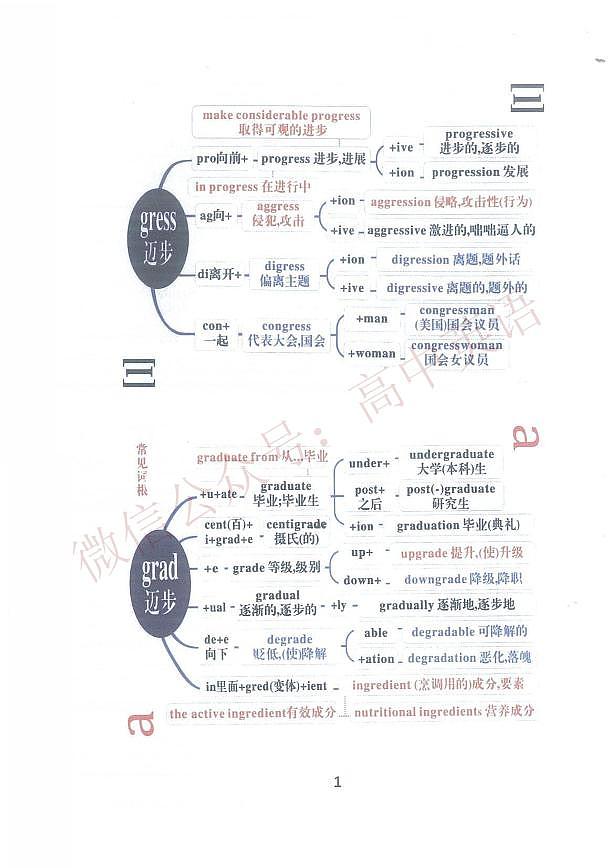 高中3500词汇 思维导图版第2页