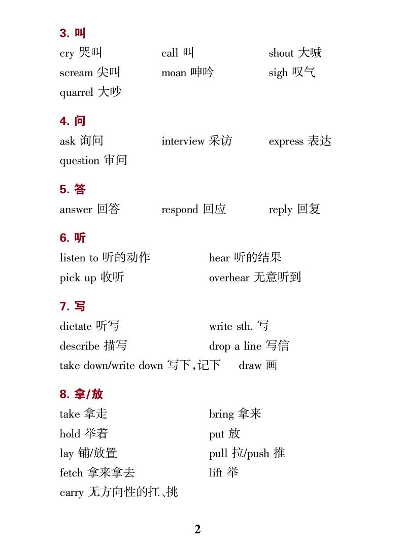高中英语专题-完形填空常考词汇辨析第2页