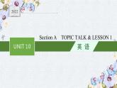 北师大2019选修四UNIT 10Section A　TOPIC TALK & LESSON 1课件