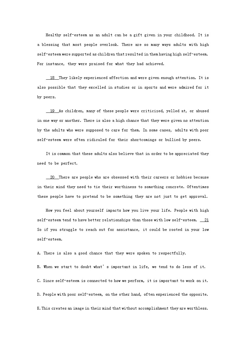 新教材高二英语下学期暑假训练4选择性必修三综合训练含答案03