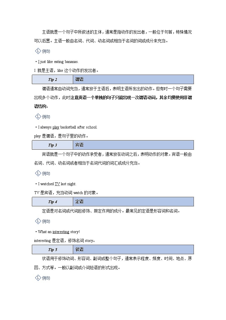 第02讲 句子成分结构 - 【暑假自学课】2022年新高一英语暑假精品课（人教版） 试卷03