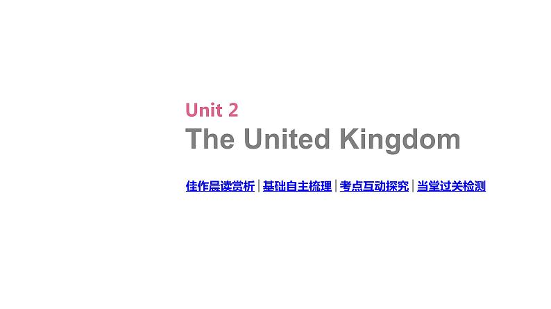 高考英语一轮复习5 Unit 2 the United Kingdom课件第2页