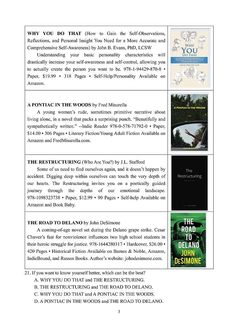 2021扬州高三下学期5月考前调研测试英语含答案（含听力）03