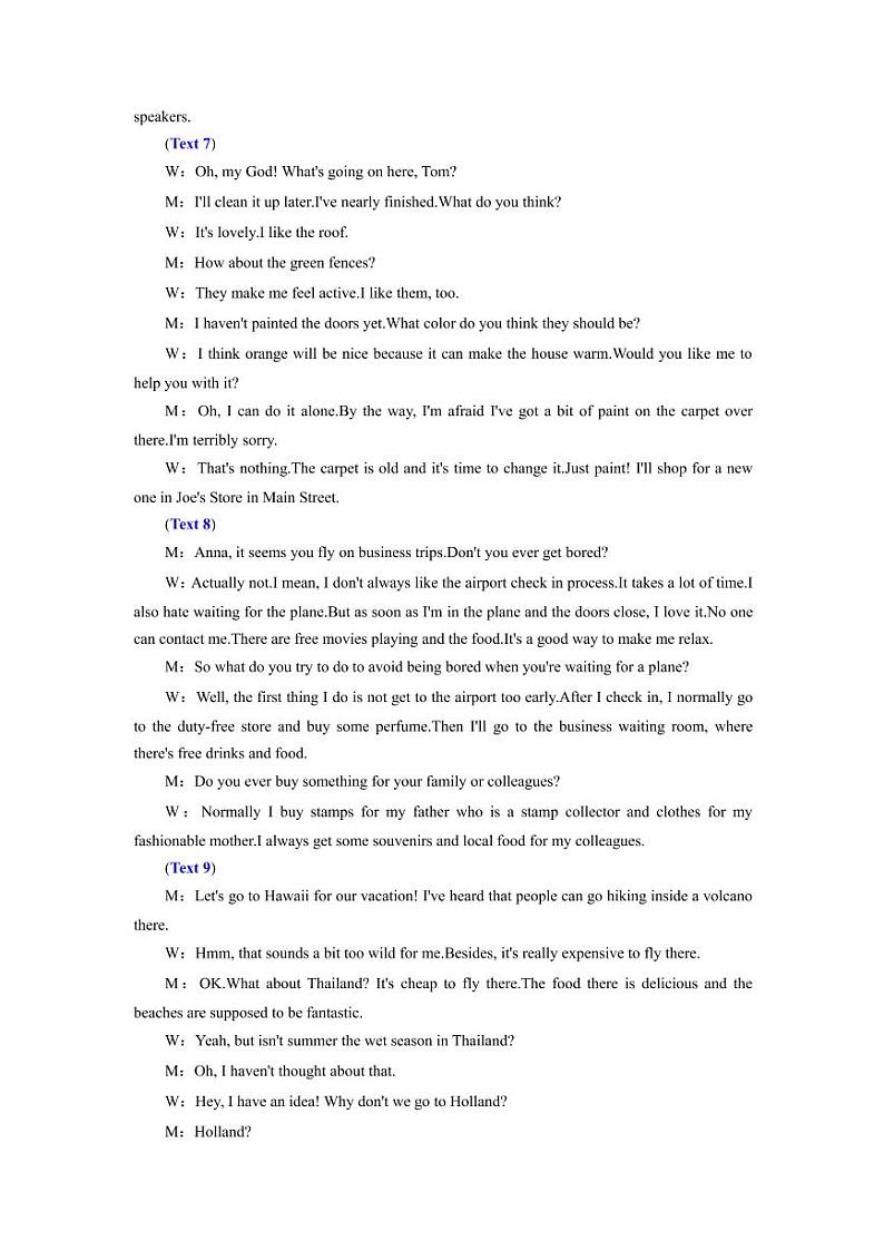 【百强校】河北省正定中学2019-2020学年高一3月线上月考（下学期第一次月考）英语答案第2页