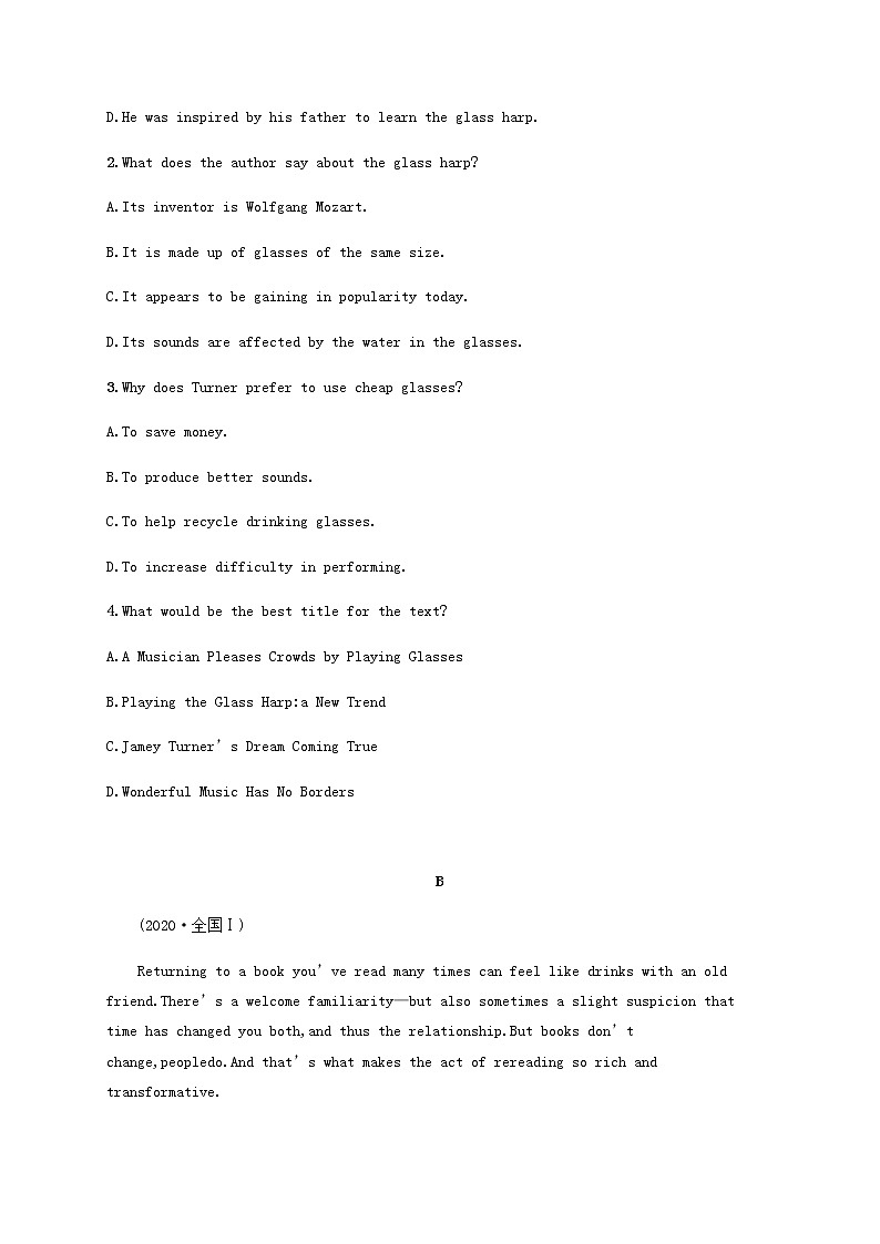 新人教版高考英语一轮复习考点规范练10含解析第2页