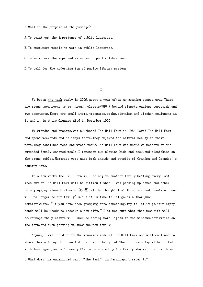 福建专用高考英语一轮复习考点规范练6含解析03