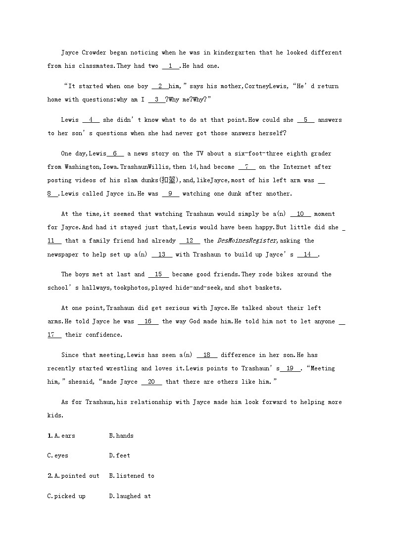 福建专用高考英语一轮复习考点规范练29含解析03