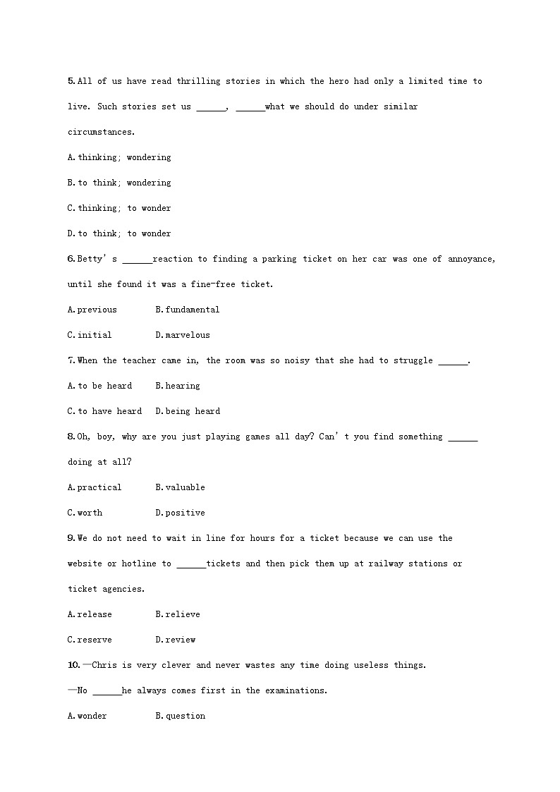 福建专版2022年新教材高考英语一轮复习考点规范练21SportsandFitness运动与降含解析新人教版第3页