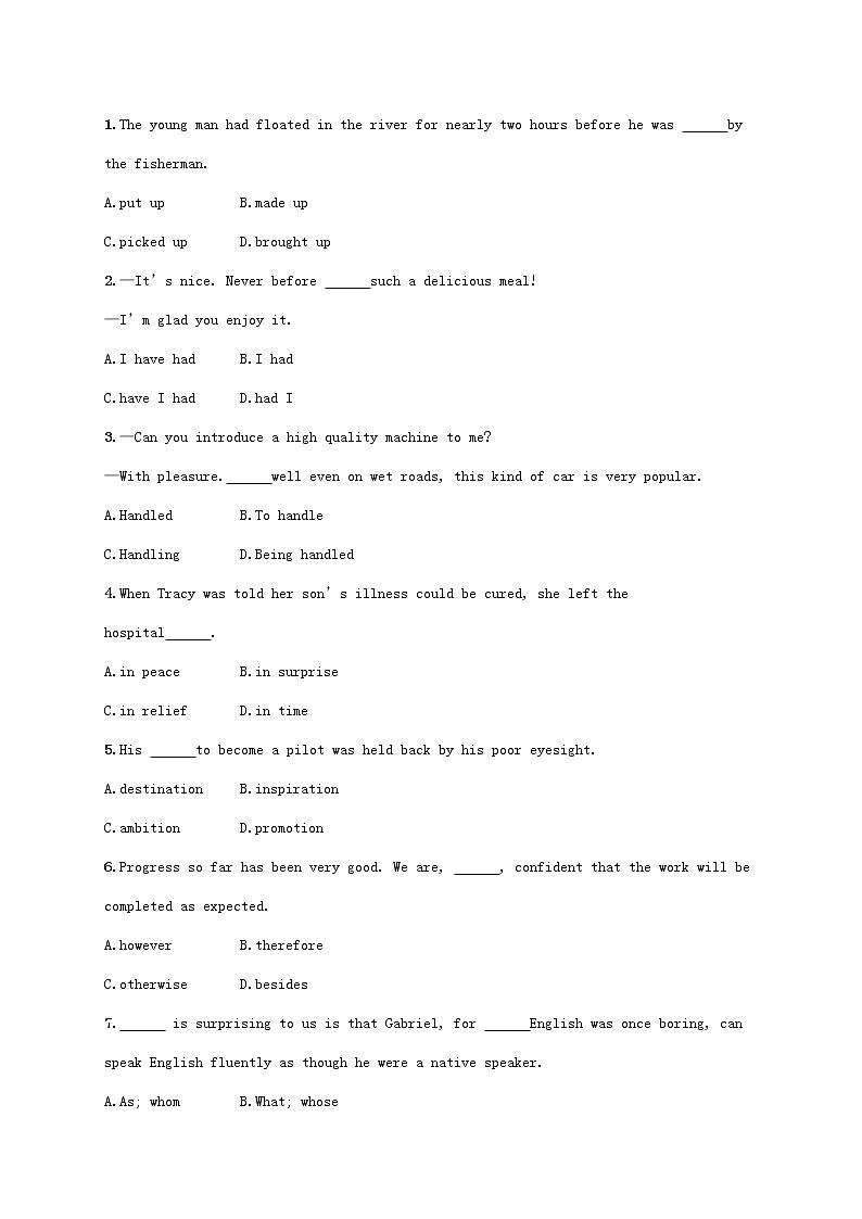 福建专版2022年新教材高考英语一轮复习考点规范练25DiverseCultures文化的多样性含解析新人教版第3页