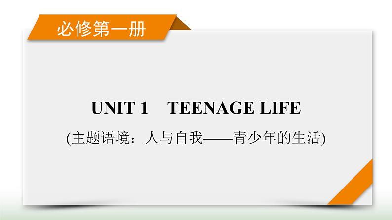 新高考英语一轮总复习Unit 1 teenage life课件新人教版必修第一册第1页