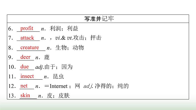 新高考英语一轮总复习Unit 2 wildlife protection课件新人教版必修第二册05