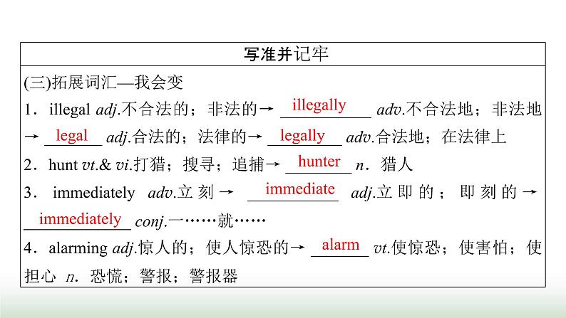 新高考英语一轮总复习Unit 2 wildlife protection课件新人教版必修第二册07