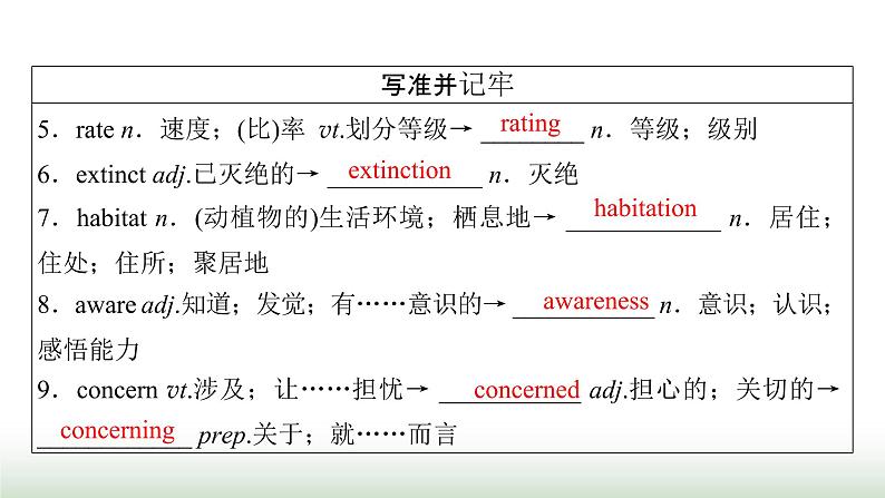 新高考英语一轮总复习Unit 2 wildlife protection课件新人教版必修第二册08