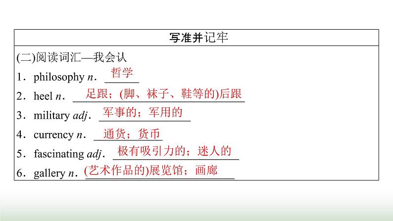 新高考英语一轮总复习Unit 4 history and traditions课件新人教版必修第二册第7页