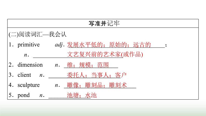 新高考英语一轮总复习Unit 1 art课件新人教版选择性必修第三册07