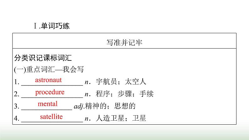 新高考英语一轮总复习Unit 4 space exploration课件新人教版必修第三册04