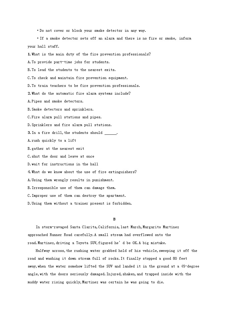 福建专用2022年高考英语一轮复习考点规范练4含解析新人教版第2页