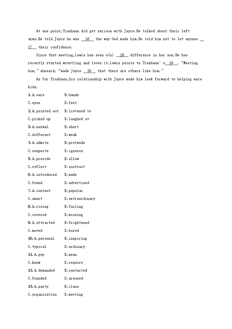 福建专用2022年高考英语一轮复习考点规范练29含解析新人教版第3页