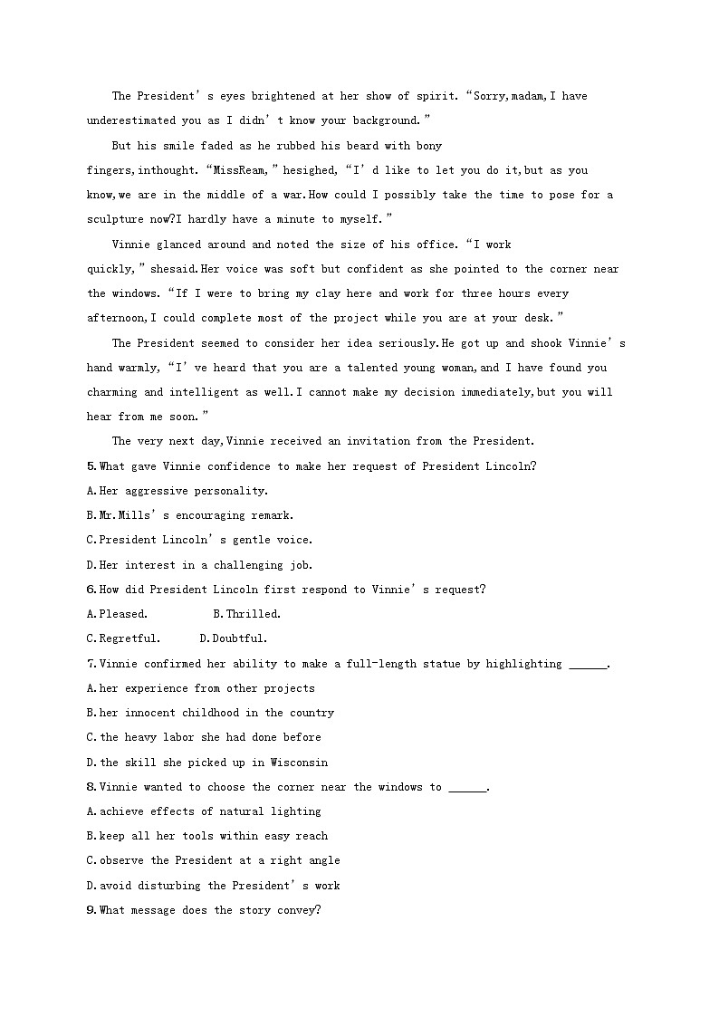 福建专用2022年高考英语一轮复习考点规范练30含解析新人教版第3页