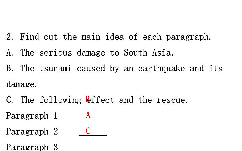 2021—2022学年高中英语人教版必修第一册同步教学课件Unit4 natural disasters reading for writing第3页