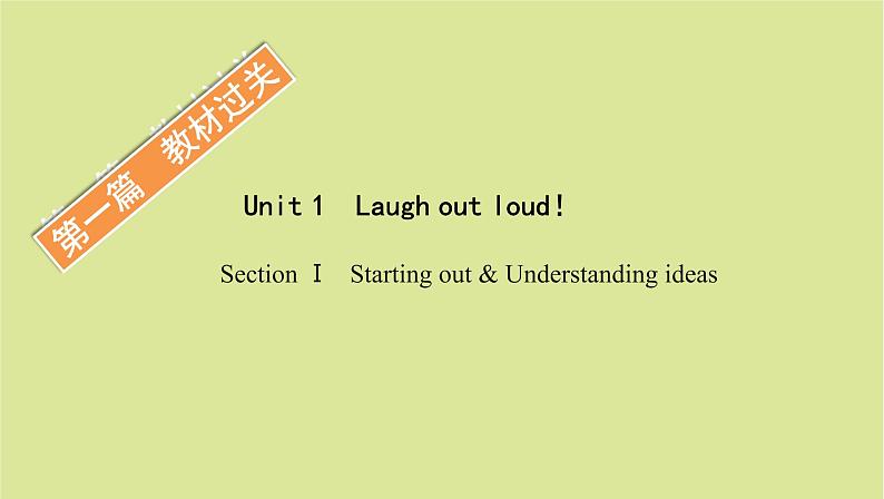 外研版高中英语选择性必修第一册unit1 laughout loud sectionⅰ starting out and understanding ideas课件01