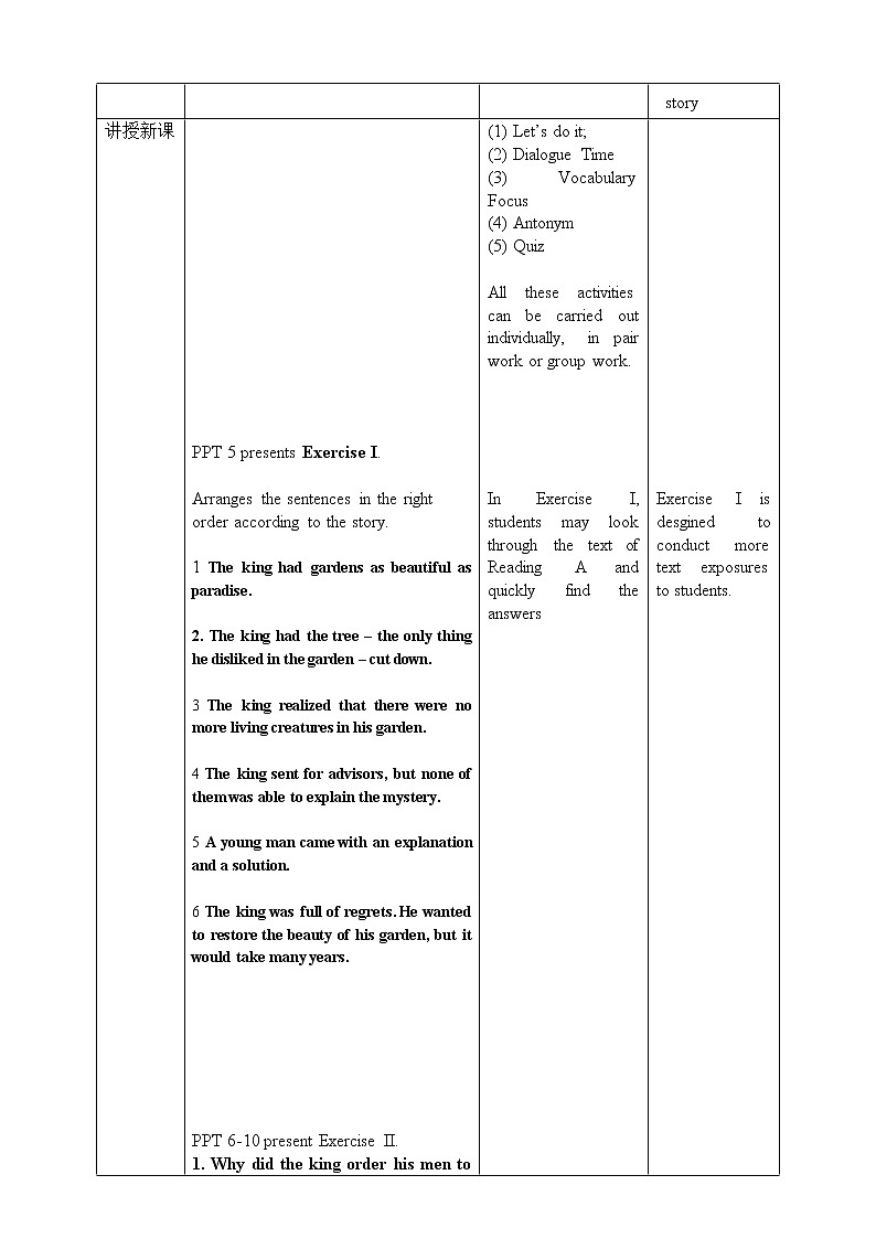 上外版2020高中英语必修二Unit 1 Nature Period 2 Digging in(Comprehension and Vocabulary Focus)教案02