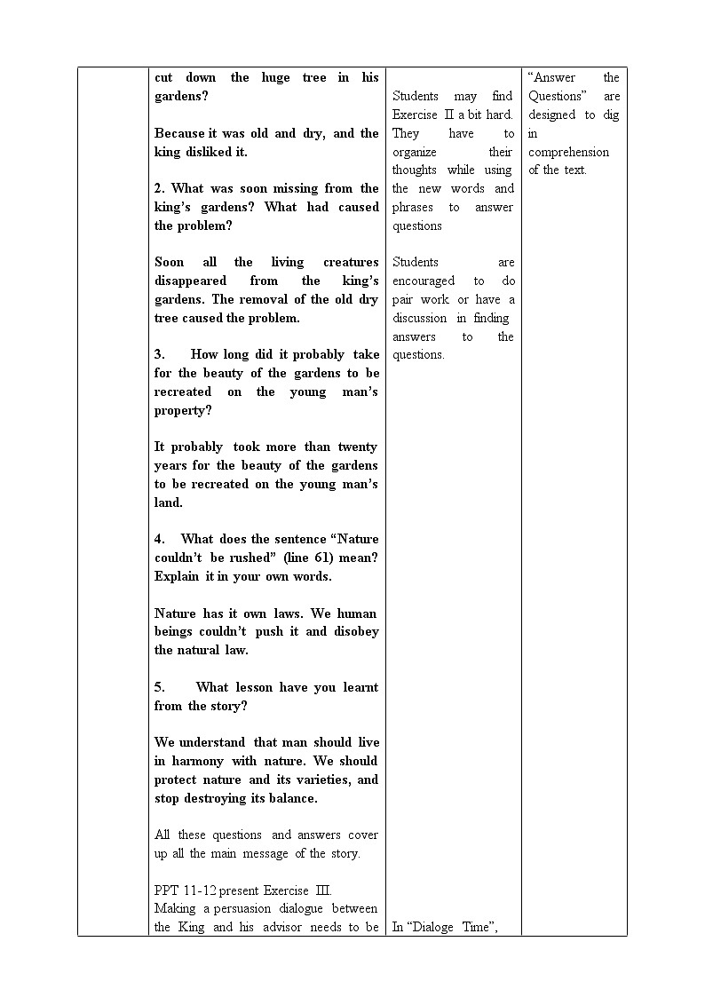 上外版2020高中英语必修二Unit 1 Nature Period 2 Digging in(Comprehension and Vocabulary Focus)教案03