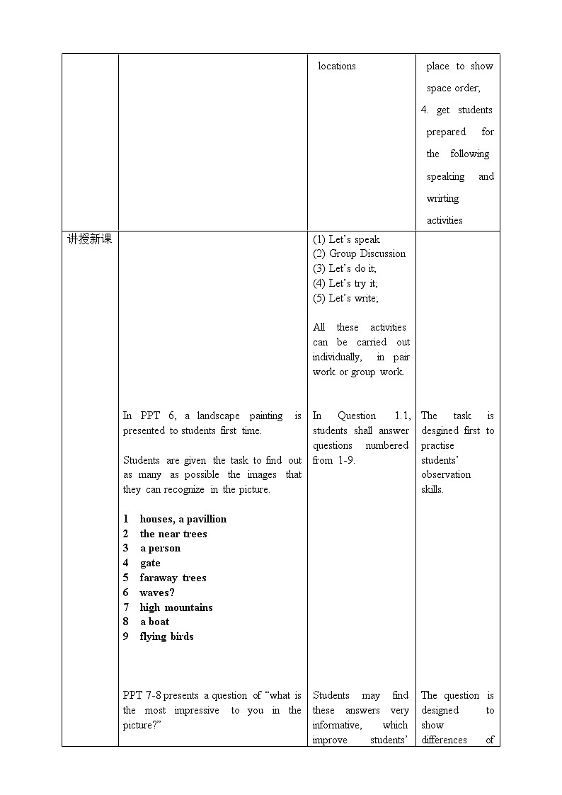 上外版2020高中英语必修二Unit 1 Nature Period 5教案02