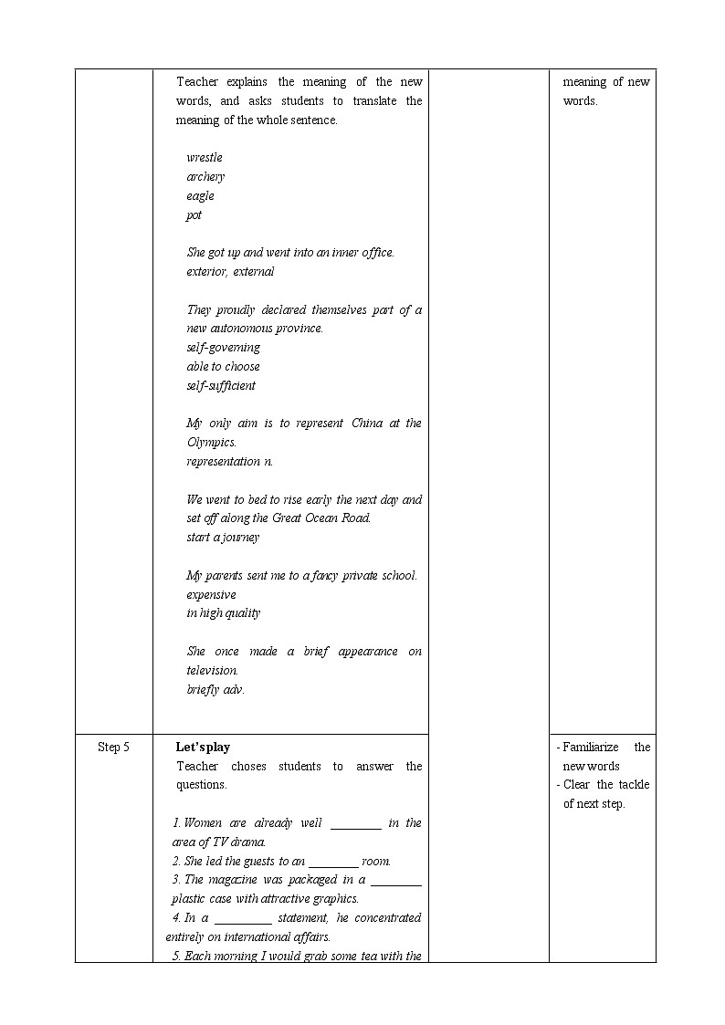 人教版新课标高中英语必修三Unit 1 Period 4 Reading for Writing教案第2页