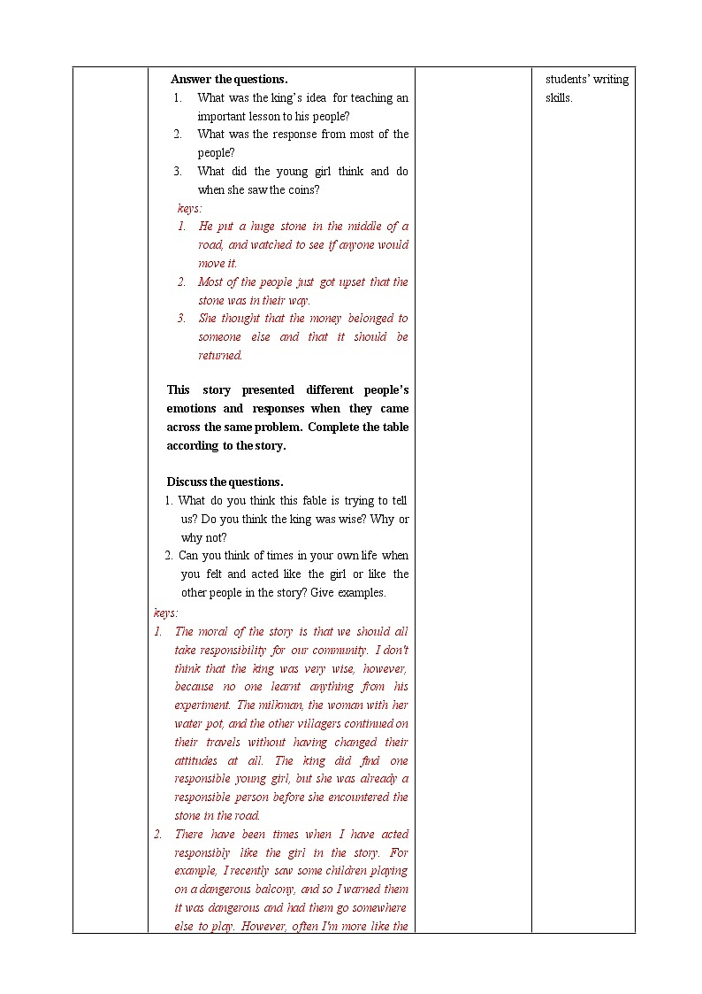 人教版新课标高中英语必修三Unit 2 Period 4 Reading for Writing教案第3页