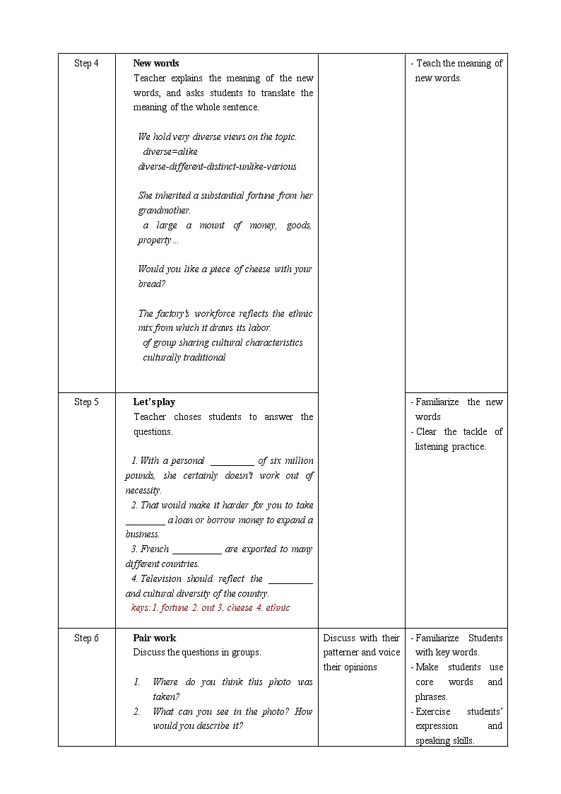 人教版新课标高中英语必修三Unit 3 Period 1 Listening and Speaking教案02