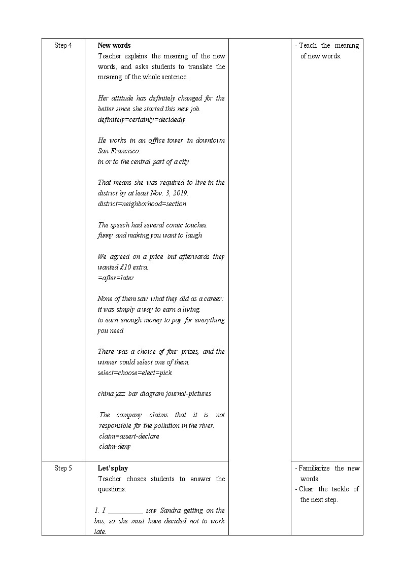 人教版新课标高中英语必修三Unit 3 Period 2 Reading and Thinking教案02