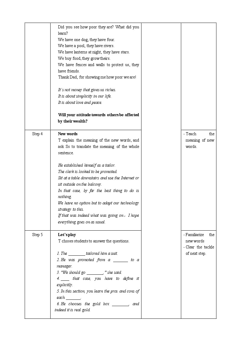 人教版新课标高中英语必修三Unit 5 Period 4 Reading for Writing教案02