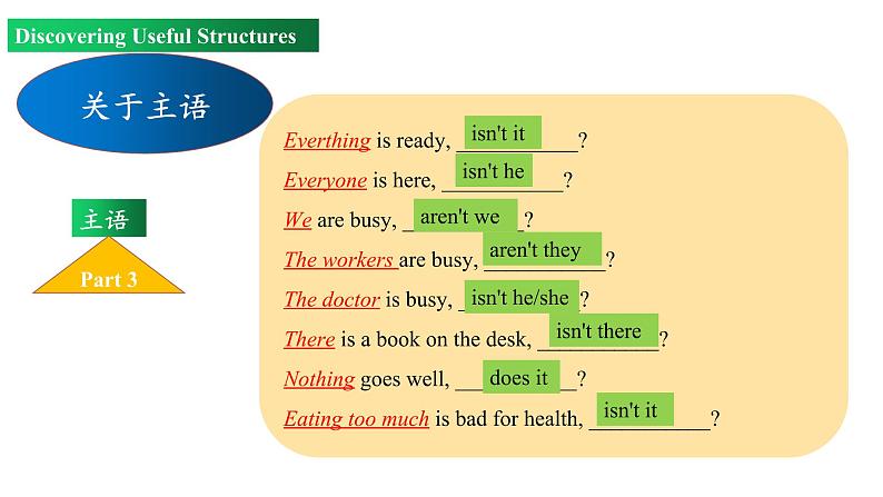 Unit 3 Period 3 Discovering useful structures（课件）-2022-2023学年上学期高一英语同步教学备课件（人教版新教材必修第一册）08