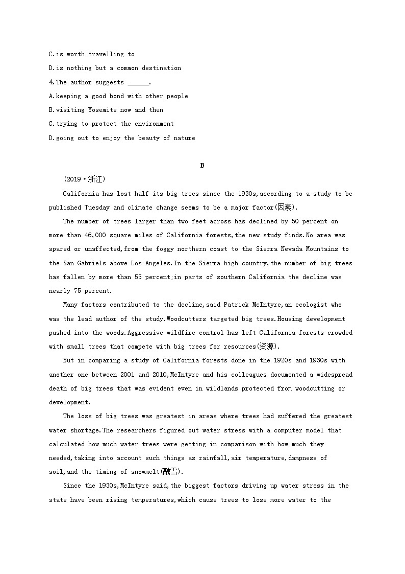 2022年高考英语一轮复习考点规范练20含解析新人教版第2页