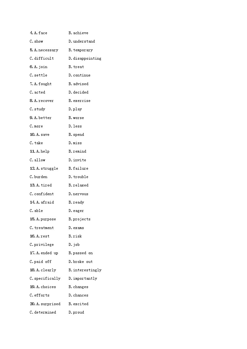 2022年高考英语一轮复习考点规范练21含解析新人教版第3页