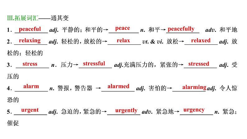 高考英语一轮复习unit 1 lifestyles课件第7页