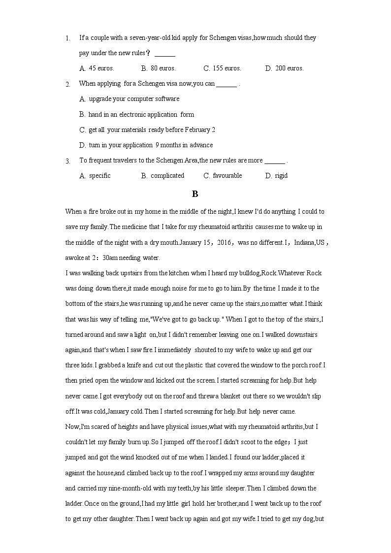 2021-2022学年陕西省渭南市大荔县高二（下）期末英语试卷（含解析）02