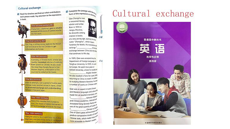 高中英语 选必B4 Unit3 The world meets China Cultural exchange  选择性必修4  课件第2页