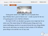 北師大版高中英語必修第三冊unit8 green living section a topic talk and lesson課件