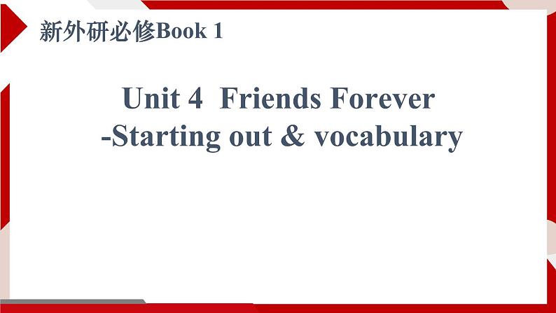 新外研必修一U4 课时1 Starting out & Vocabulary第3页