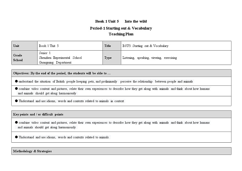 新外研必修一 U5 课时1 Starting out & Vocabulary第1页