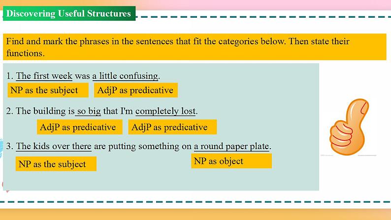 Unit 1 Period 3 Discovering useful structures（课件）-2020-2021学年上学期高一英语同步精品课堂（人教版新教材必修第一册）(共29张PPT)08