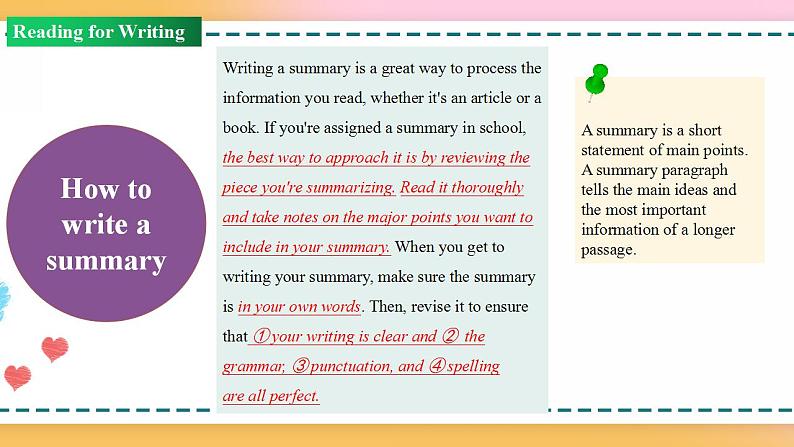 Unit 4 Period 4 Reading for Writing（课件）-2020-2021学年上学期高一英语同步精品课堂（人教版新教材必修第一册）(共26张PPT)02